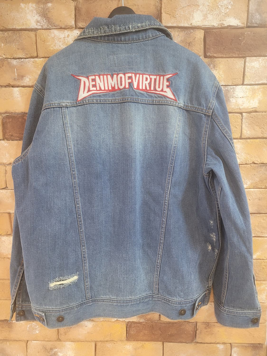 데님 오브 버츄 패치 데님 자켓 100 상품이미지3