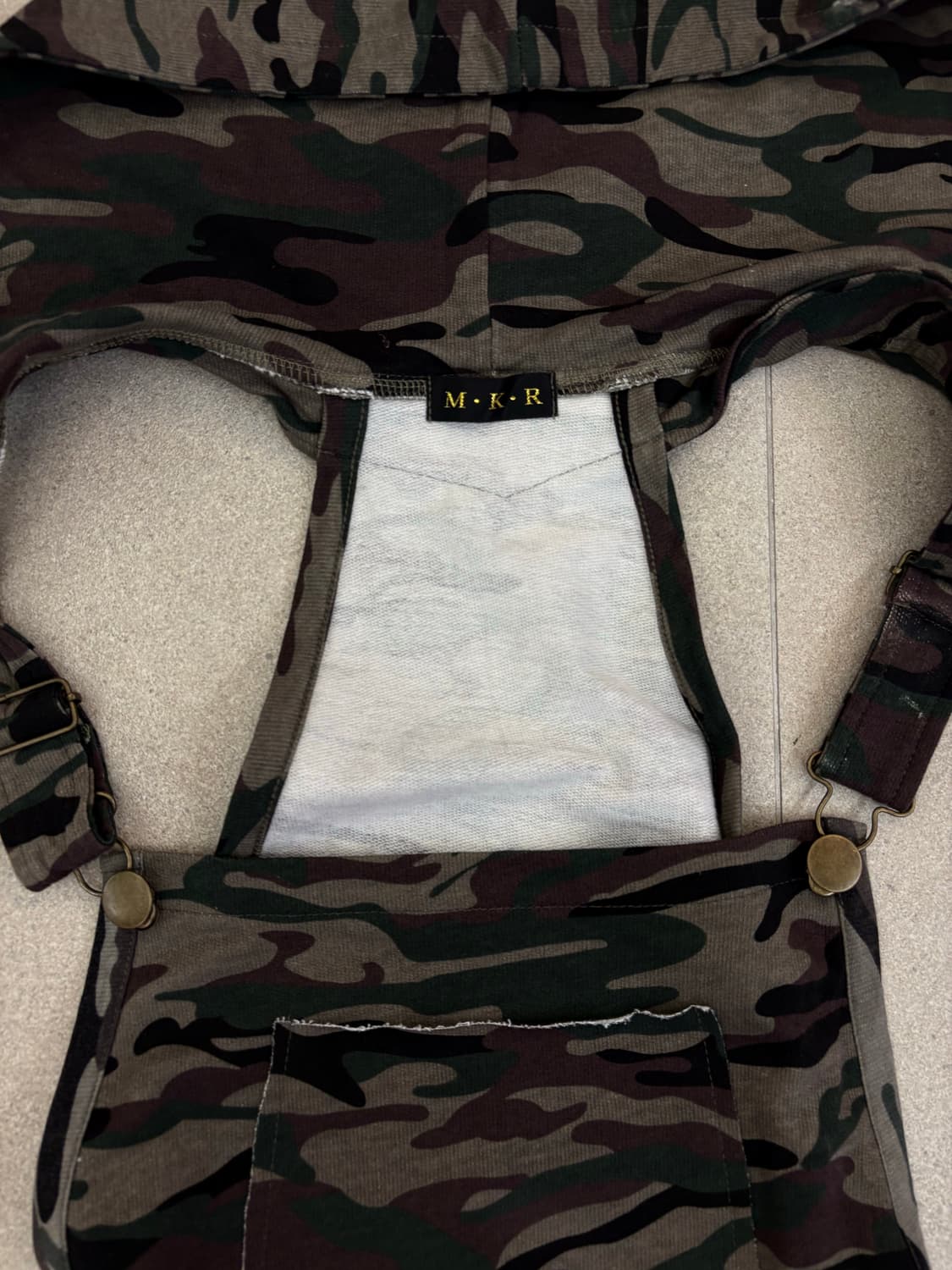 MKR 카모 큐빅 레터링 맥시 원피스 상품이미지5