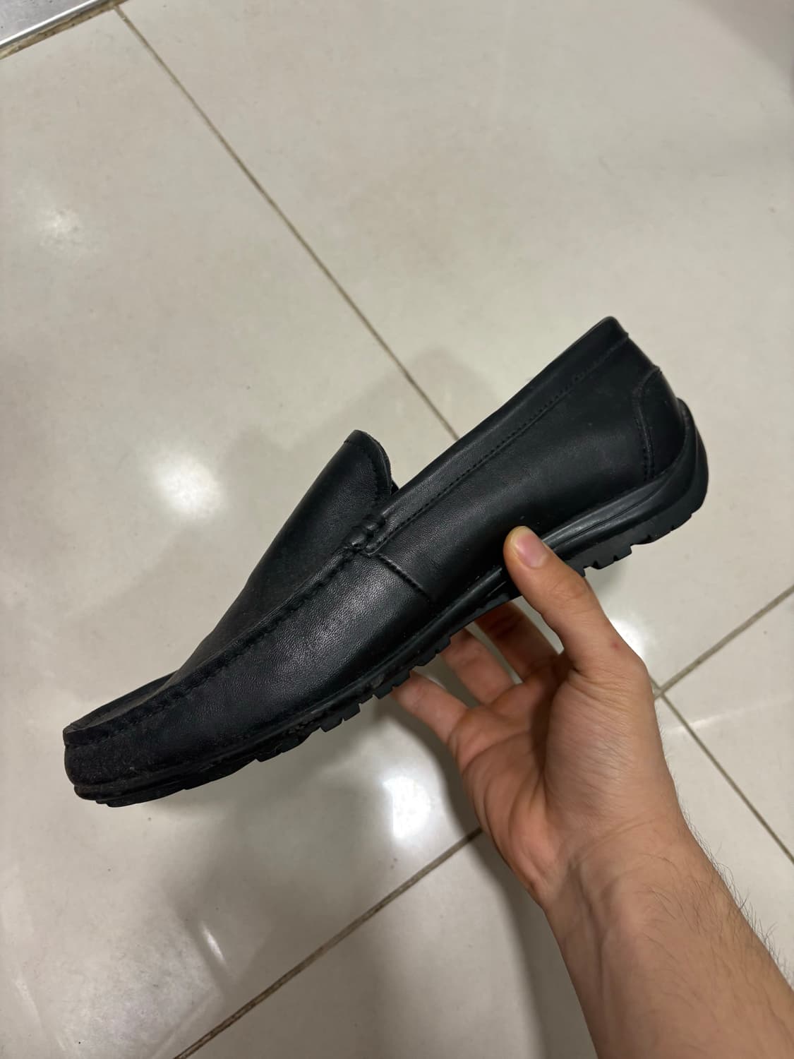 Vintage Black Leather Driving Shoes 상품이미지2