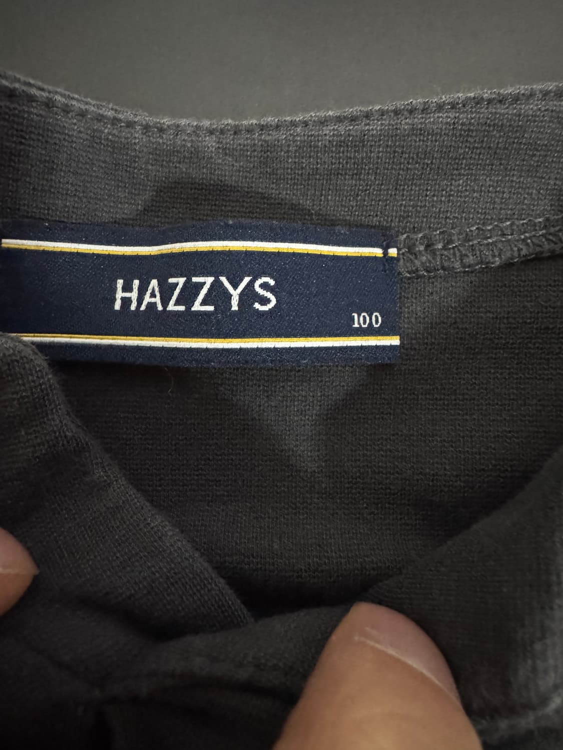 헤지스 Hazzys 21ss 오픈넥 무지 반팔 티셔츠 L 그레이 상품이미지4