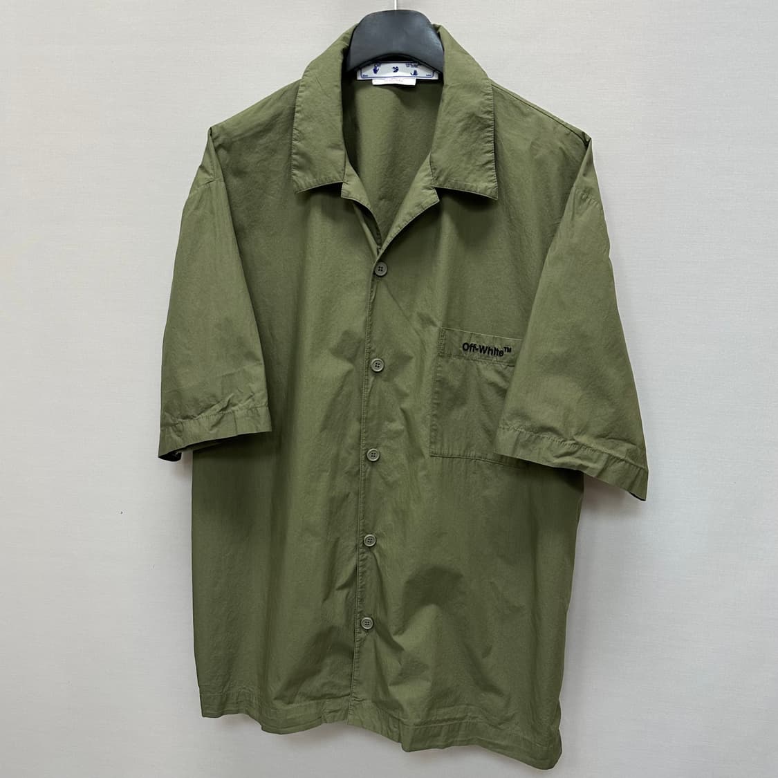 오프화이트 로고 자수 코튼 셔츠 ( 110 ) 상품이미지3