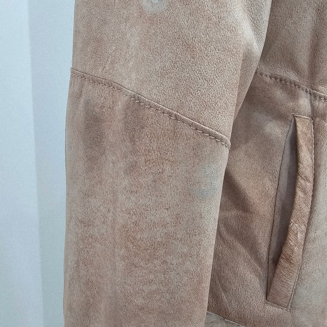 핑크 양가죽 렉스 토끼털 퍼 여성 무스탕 상품이미지9