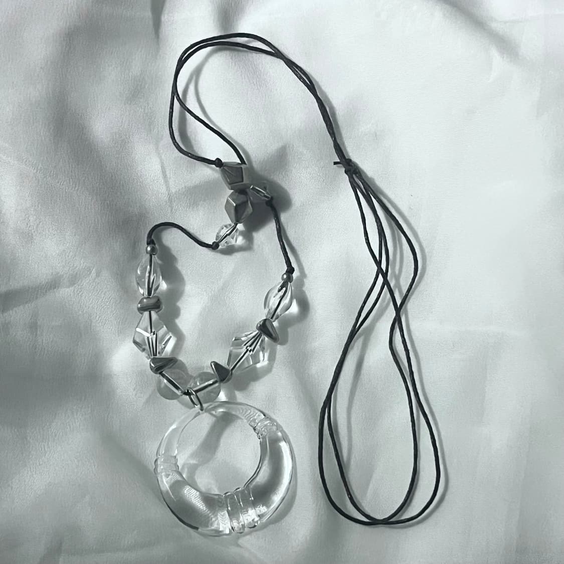 투명 오리엔탈 동양풍 고딕 목걸이 끈 조절 앤틱 엔틱 상품이미지3