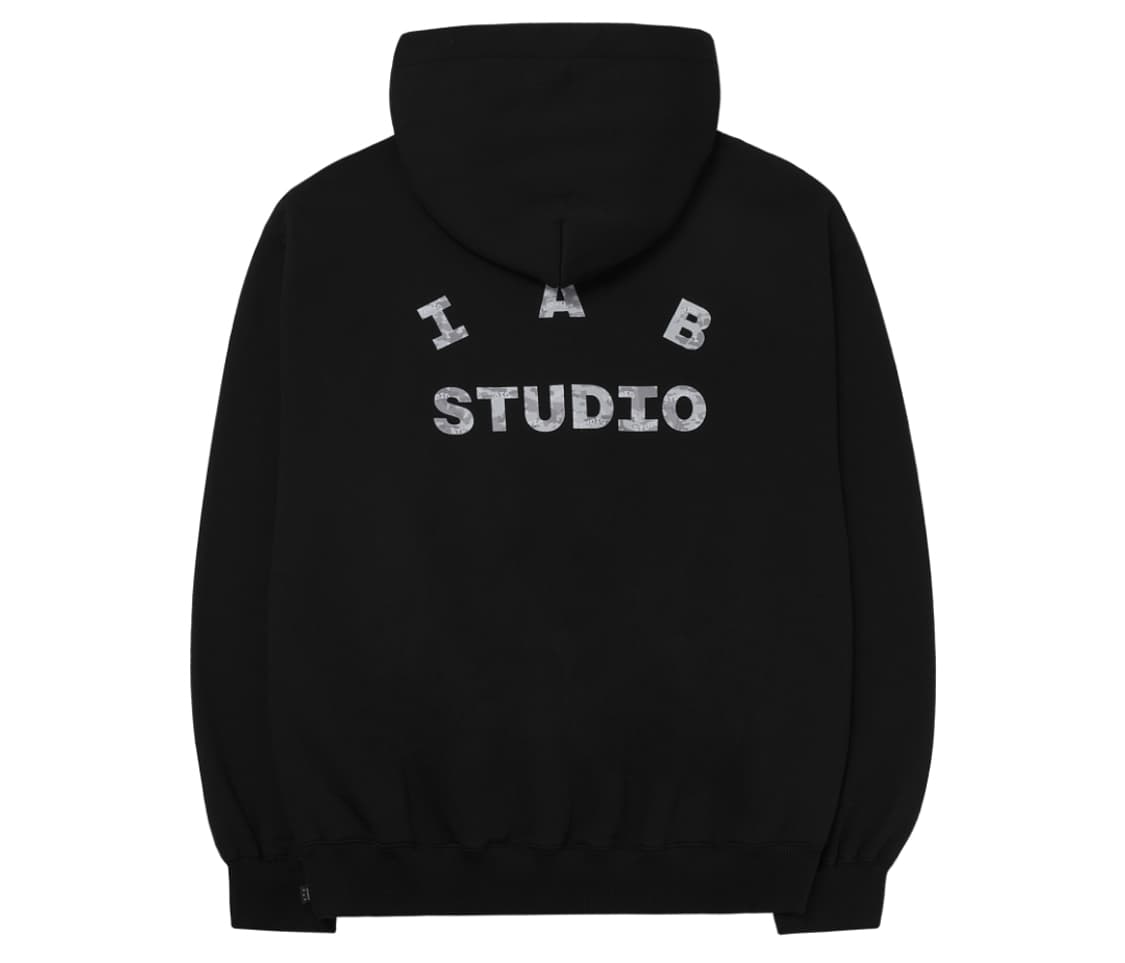 아이앱 스튜디오 아이앱 카모 로고 후드 블랙 상품이미지2