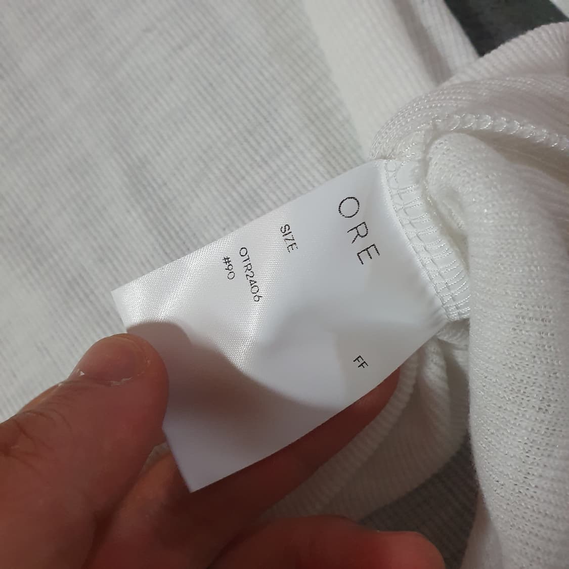 ore 오어 골지 롱슬리브 화이트 상품이미지3