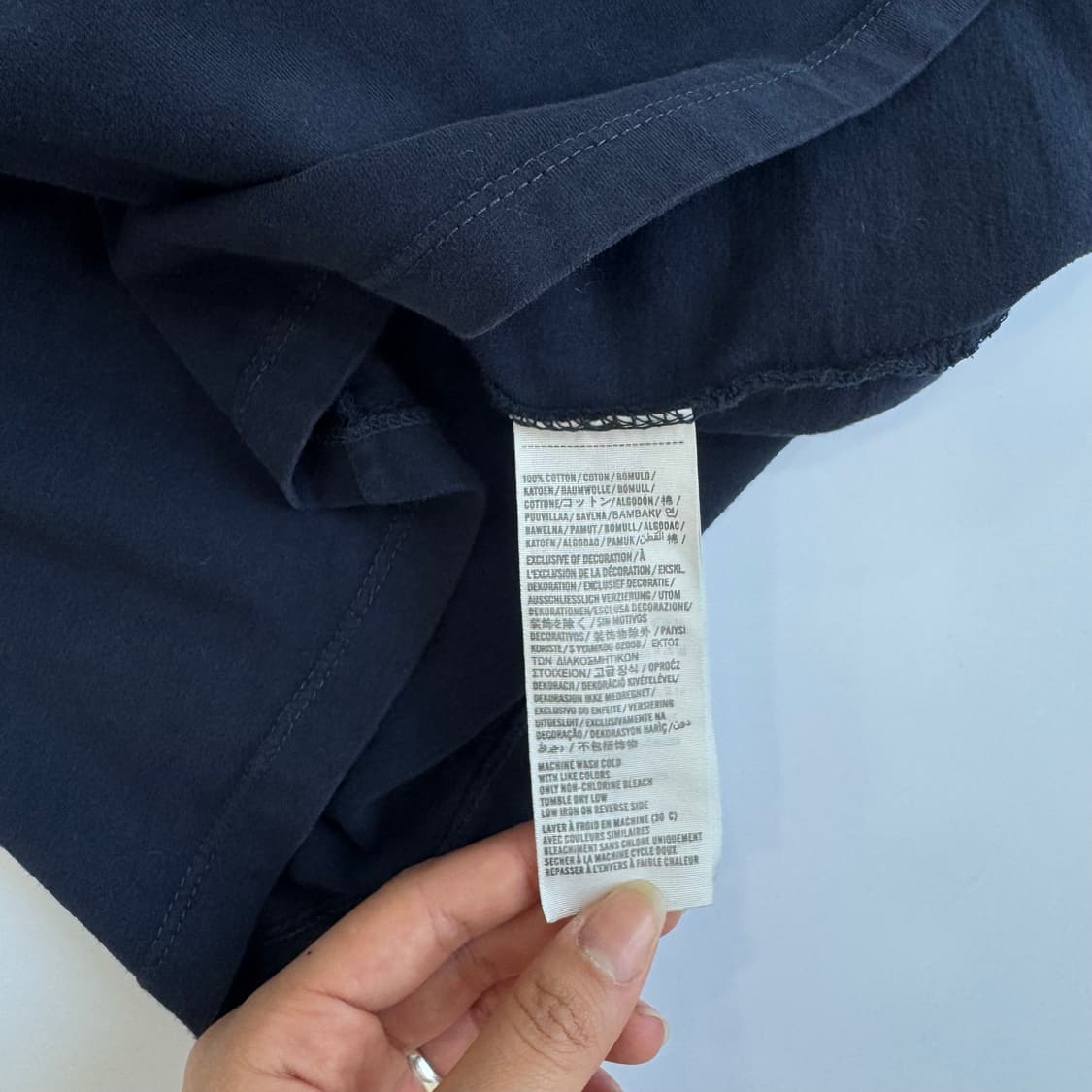 Abercrombie 아베크롬비 스펠아웃 로고 네이비 반팔   상품이미지6