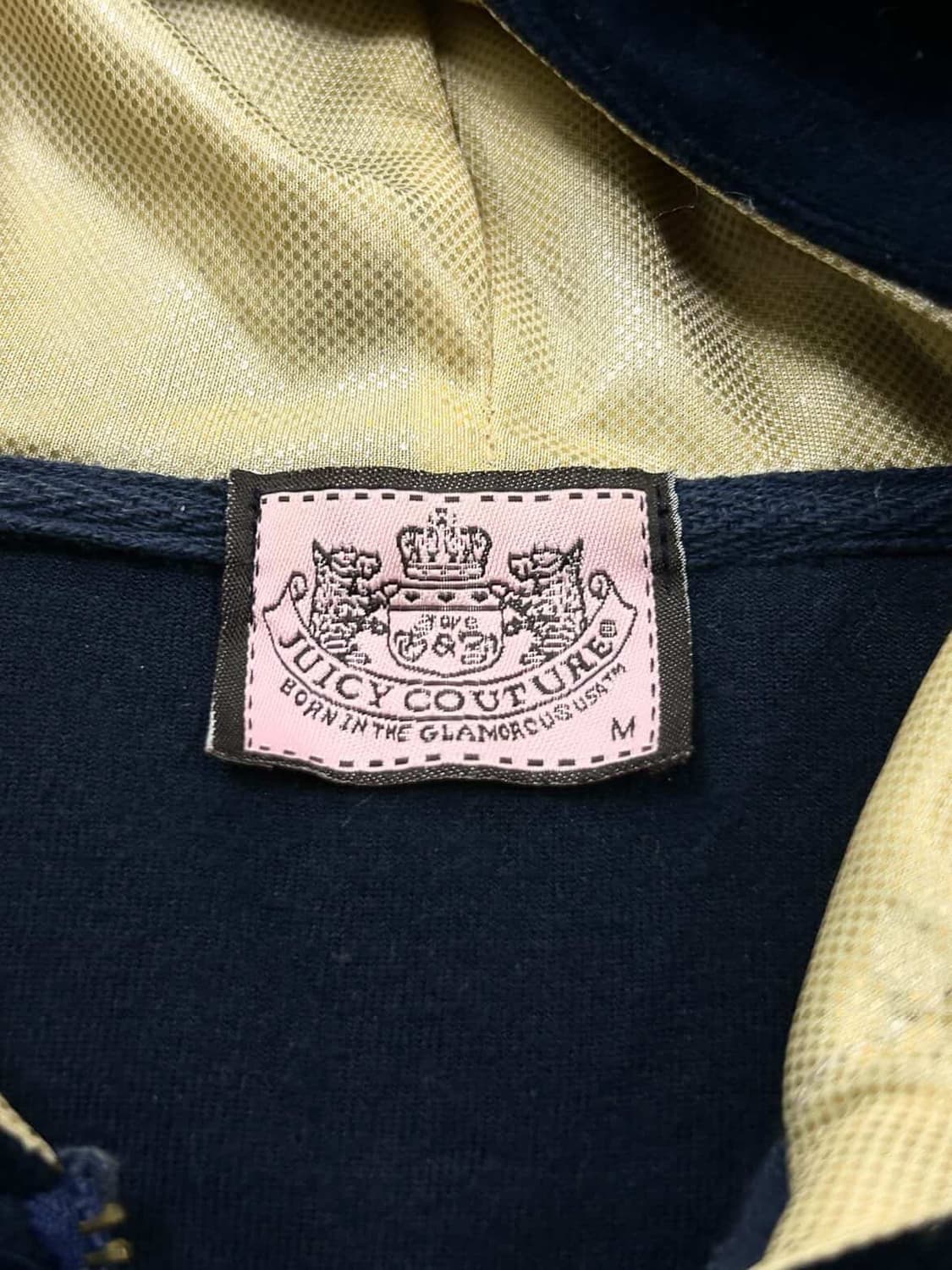 쥬시꾸뛰르 빅로고 네이비 벨벳 후드집업 상품이미지8