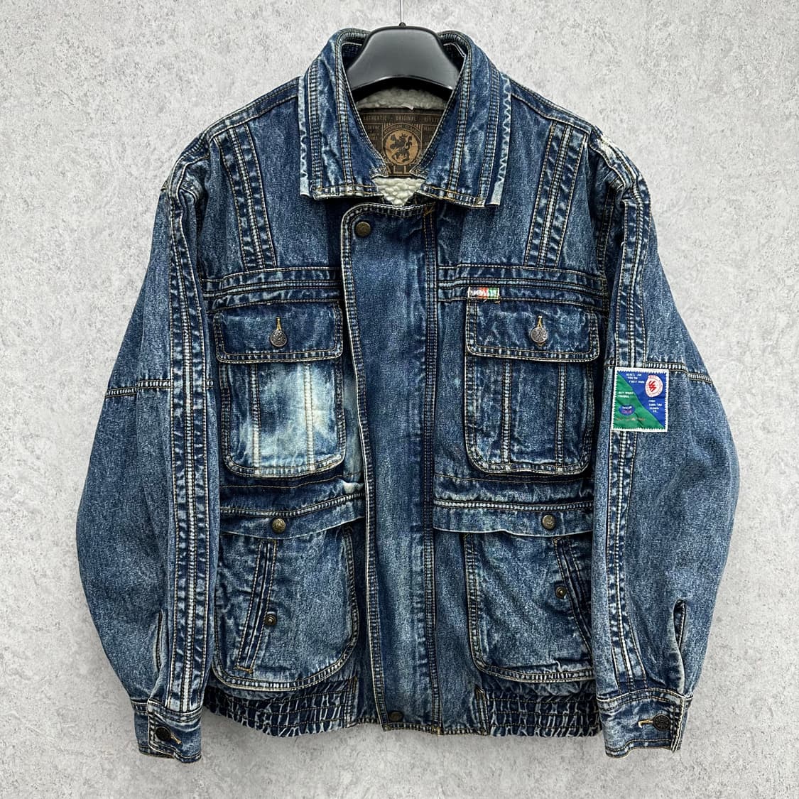 95 STALLONE 80s 남자 셰르파 람보 데님 자켓 상품이미지1
