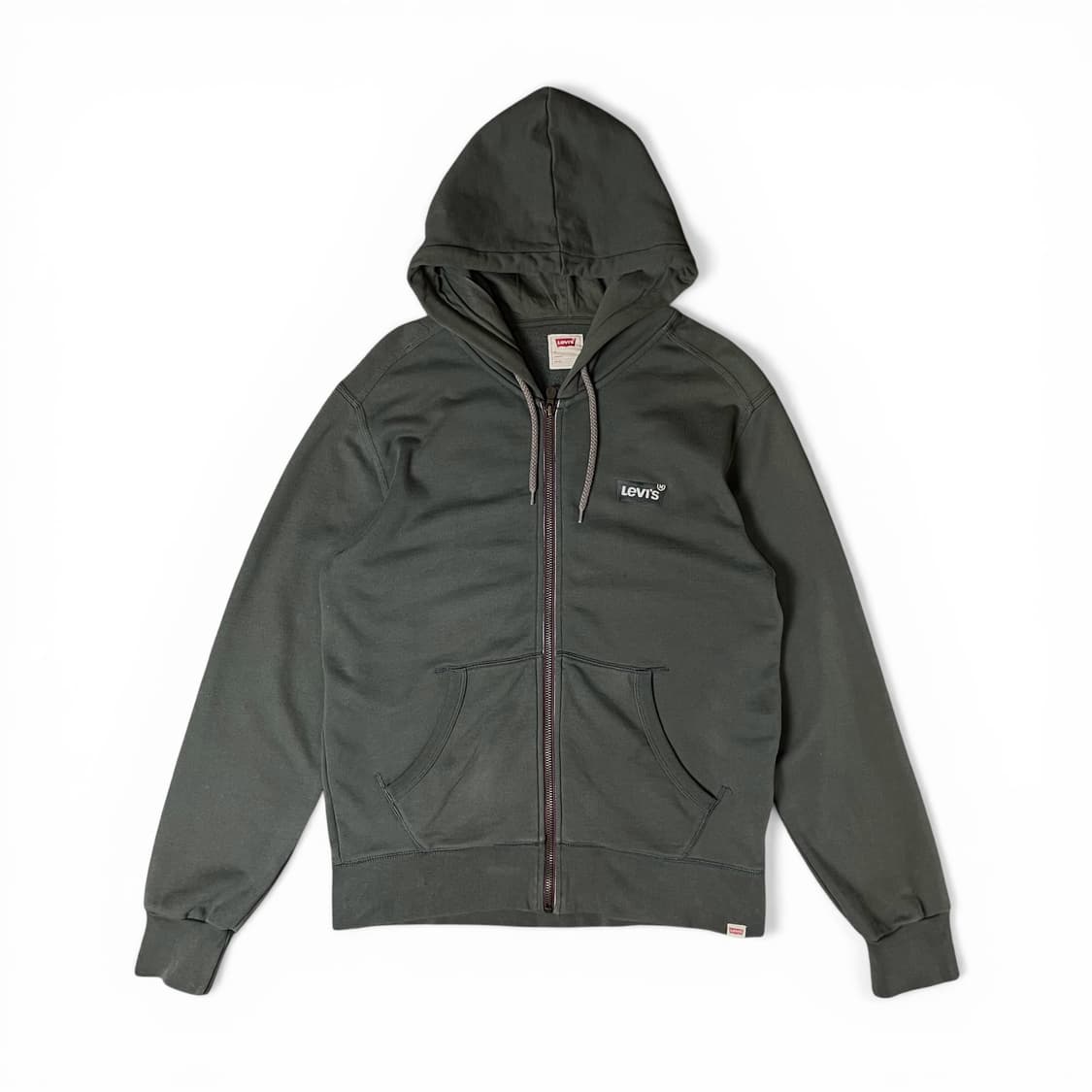 리바이스 카키그레이 지퍼 라인 로고 후드집업 M 상품이미지1