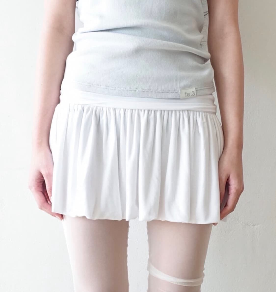 샵페어리 fe.3 yuzu skirt 화이트 상품이미지1
