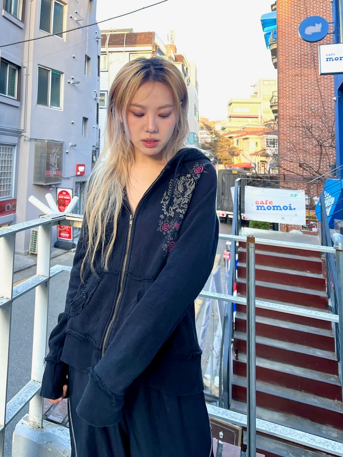 하드락카페 오사카 펑크 락 후드집업 상품이미지7