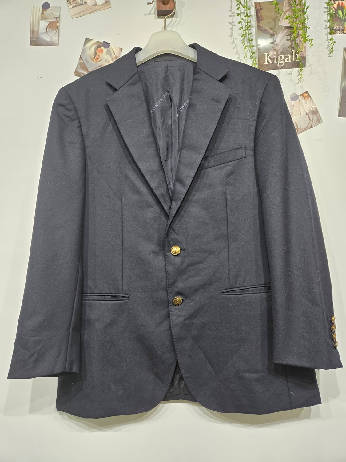 버버리 네이비 금장 블레이저 자켓 상품이미지3