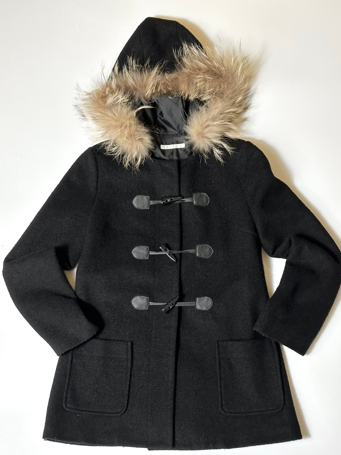 블랙 퍼  더플 코트 상품이미지10