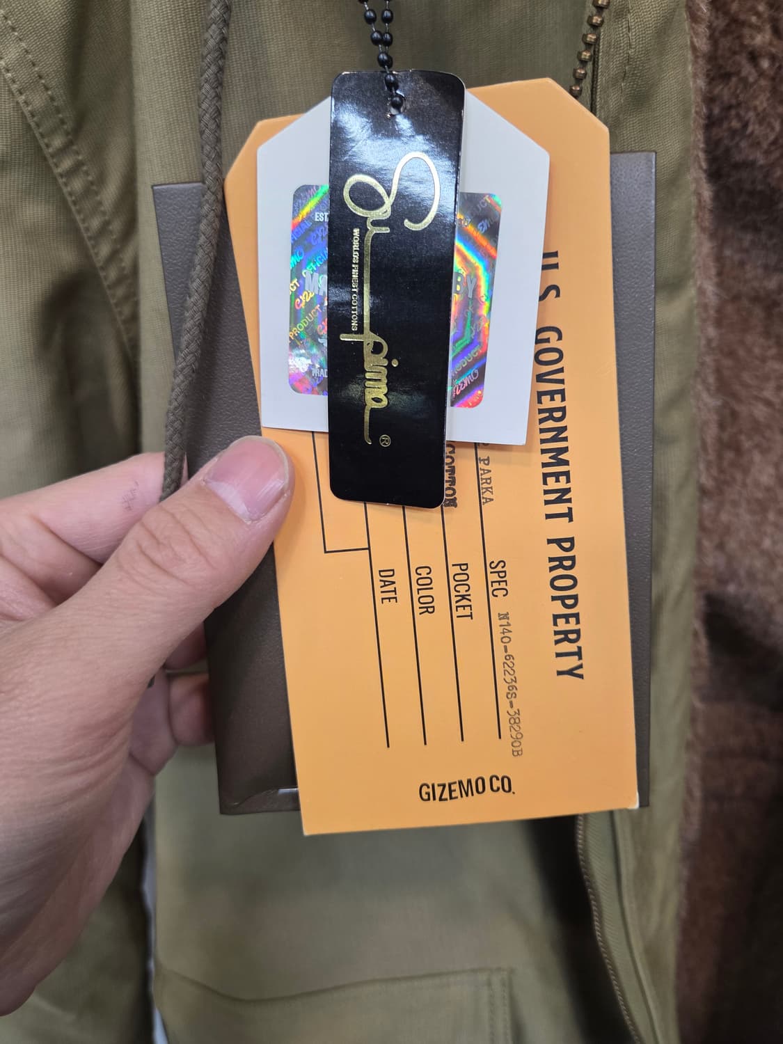 Gizemo 알파카 밀리터리 헤비웨이트 야상 코트 42 대략 L xl 상품이미지5