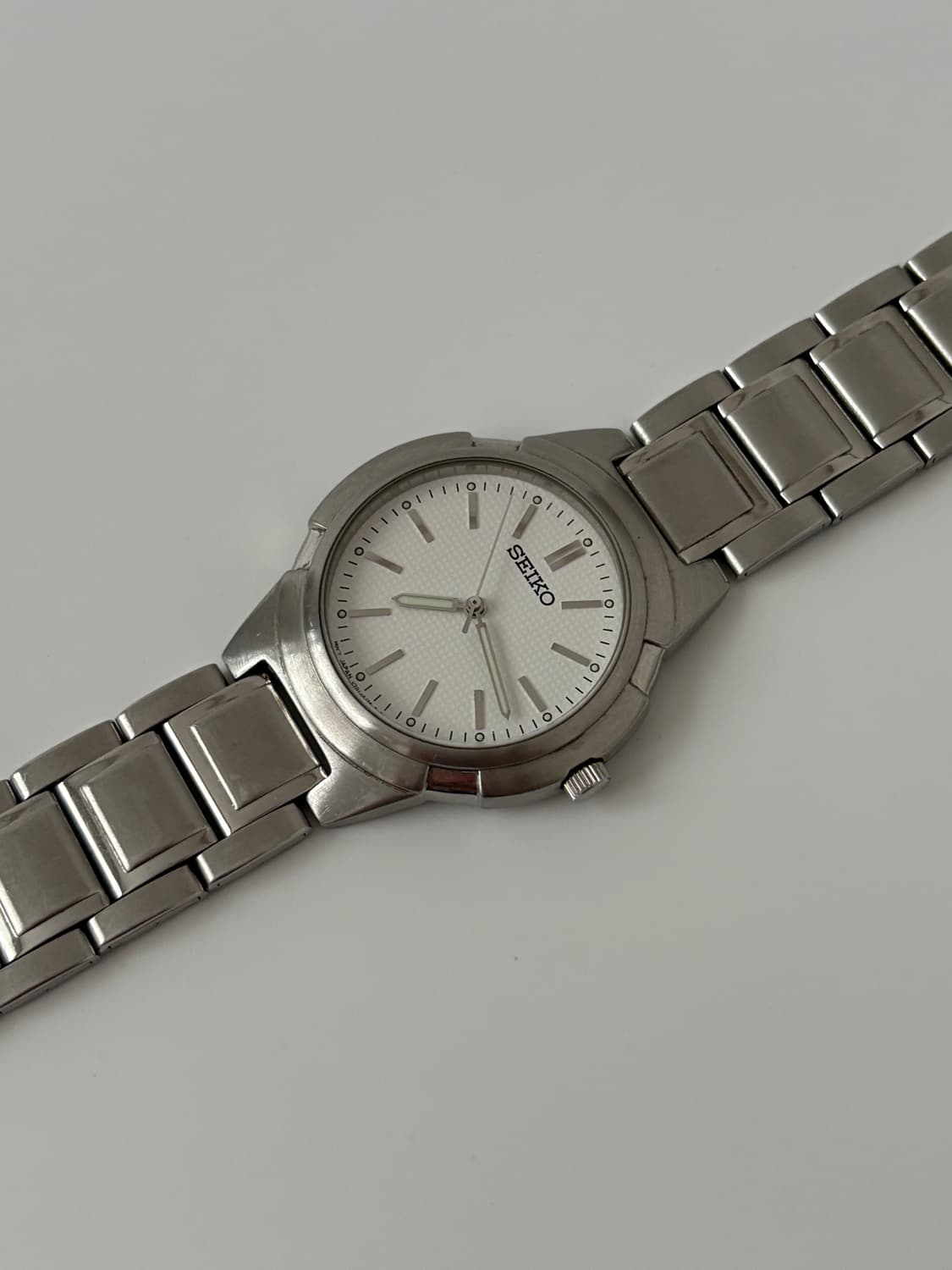 90s white dial silver quartz 상품이미지4