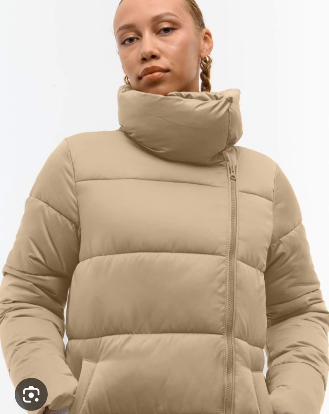 코오롱 스포츠 여성 구스 패딩 M  90  베이지 상품이미지2