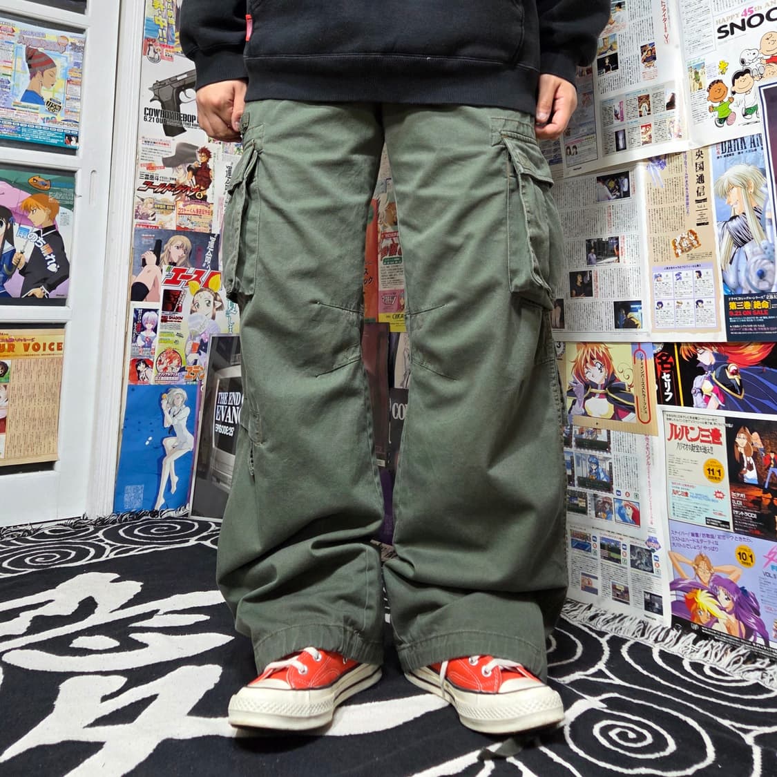 빈티지 밀리터리 멀티포켓 카키 카고팬츠 상품이미지2