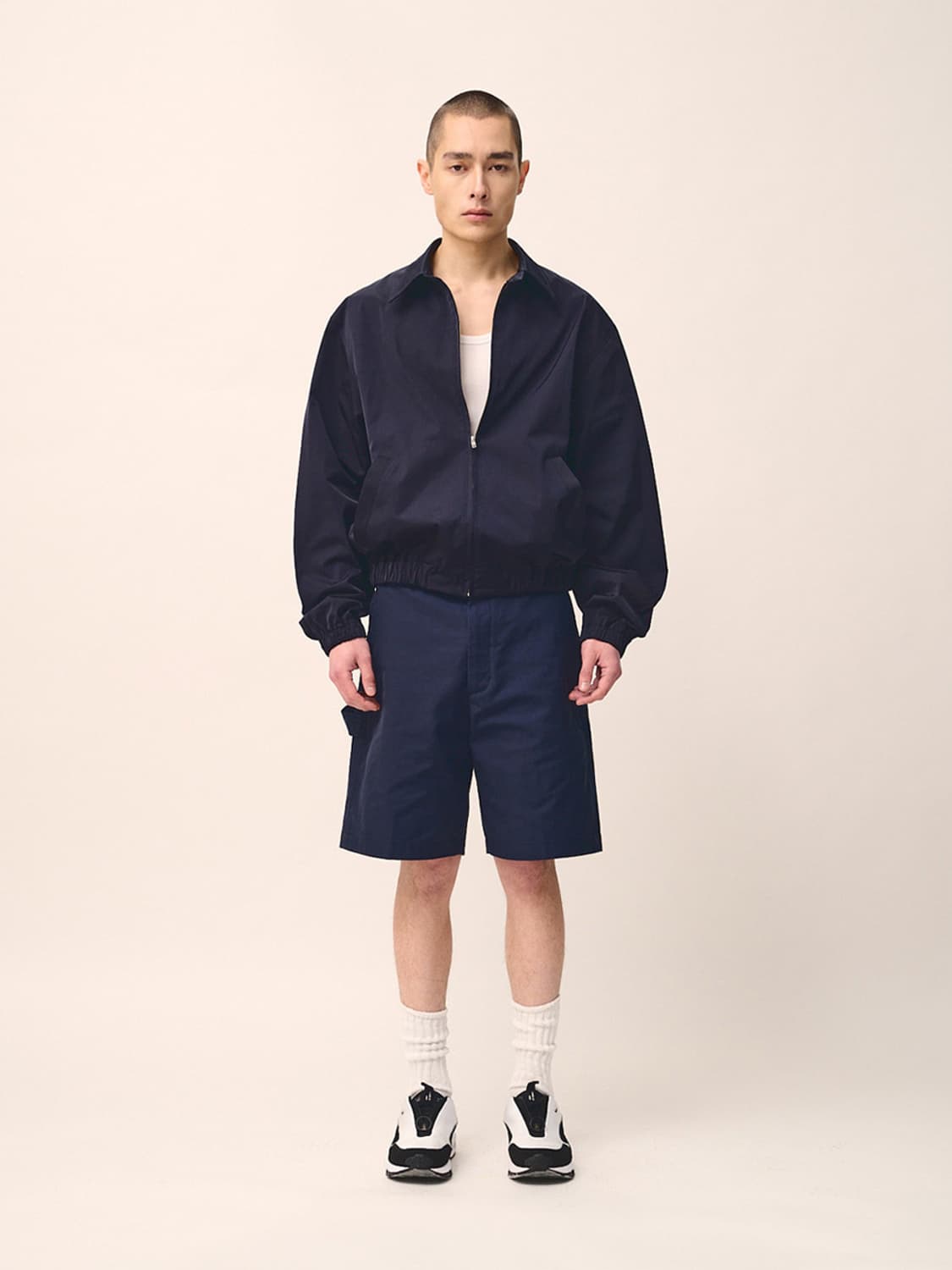 nocle 노클 | 싱글 블루종 자켓 / 다크네이비, 3 size 상품이미지2