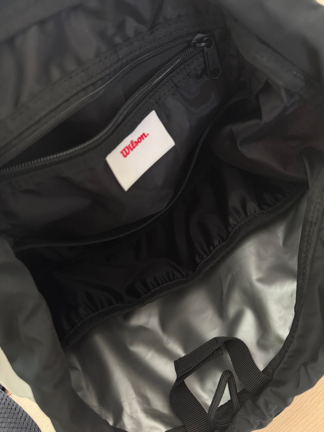 윌슨 테니스 드로우 스트링 백팩 가방 라이트 그레이 상품이미지7