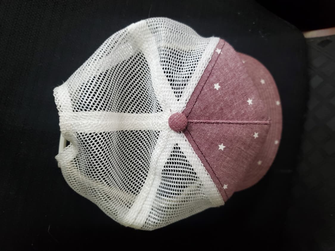 15SS 스투시 트러커 스타 패턴 캡 버건디/화이트 상품이미지3