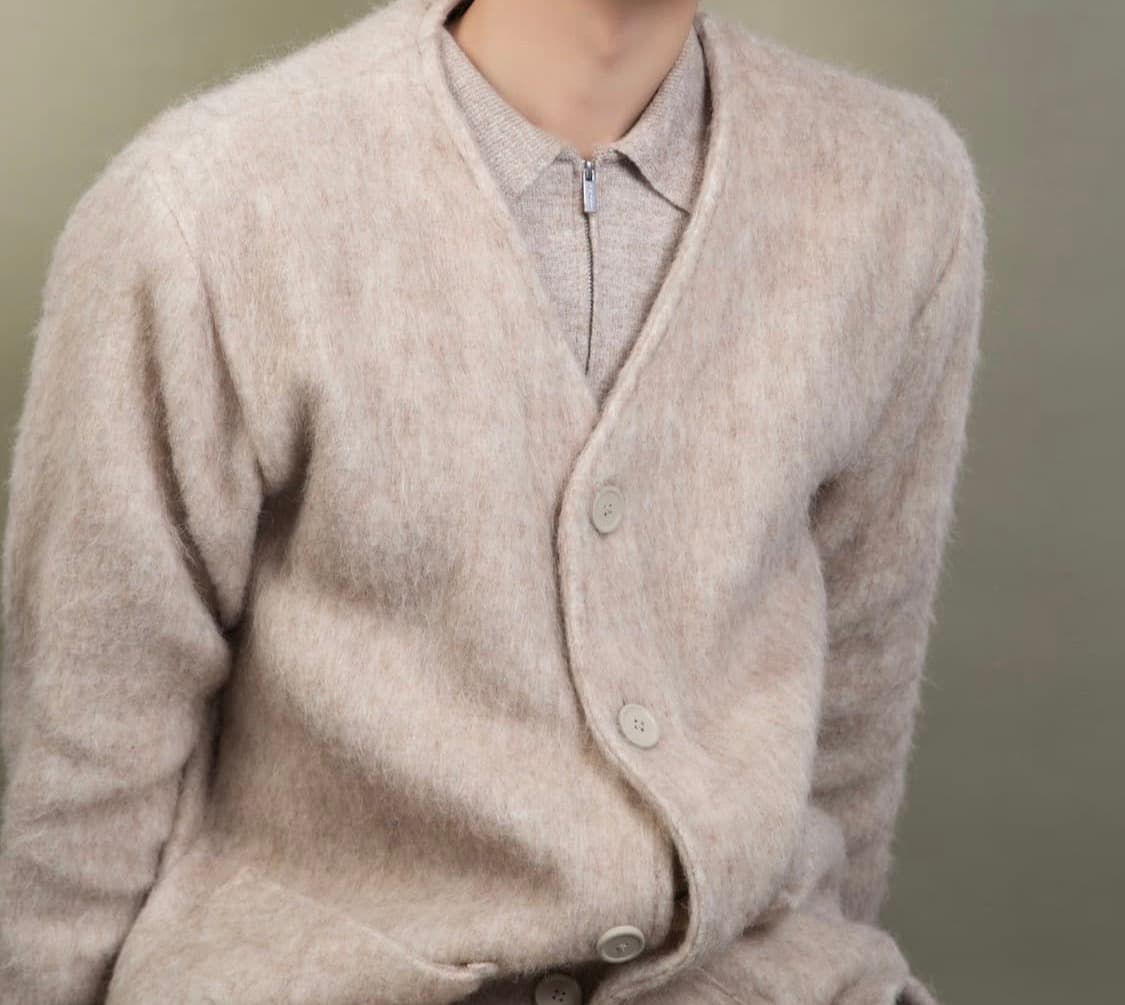 [새제품]아워레거시 모헤어 가디건 베이지_50 상품이미지8