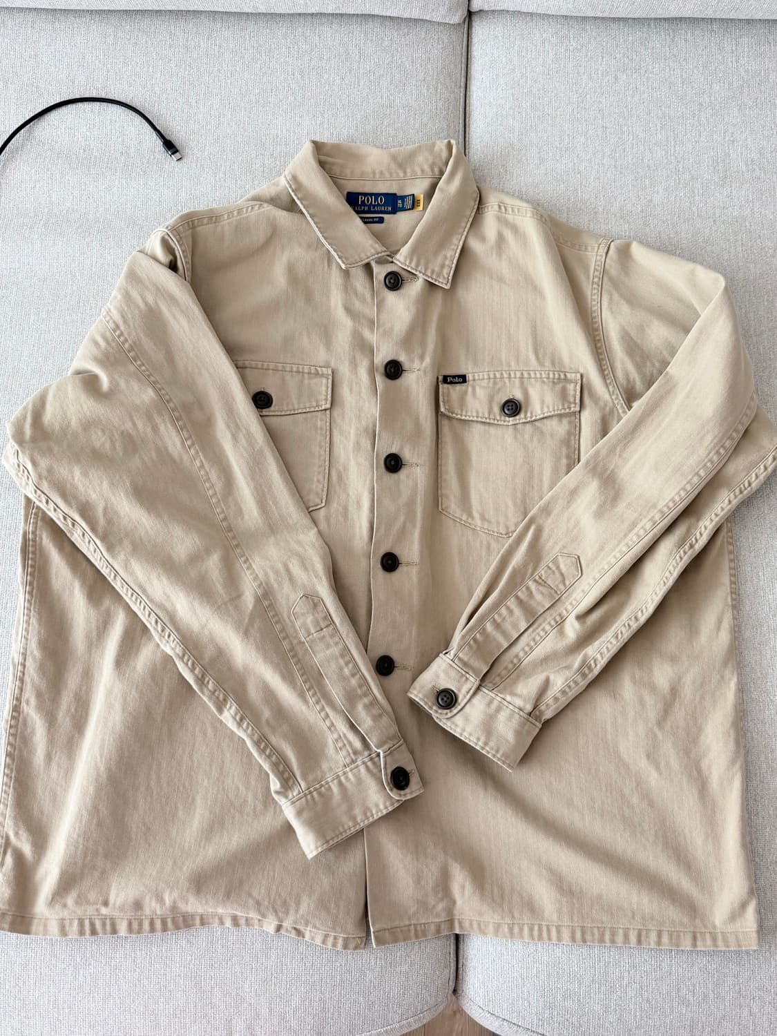 폴로 랄프로렌 트윌 셔츠 자켓 클래식 XL 상품이미지2