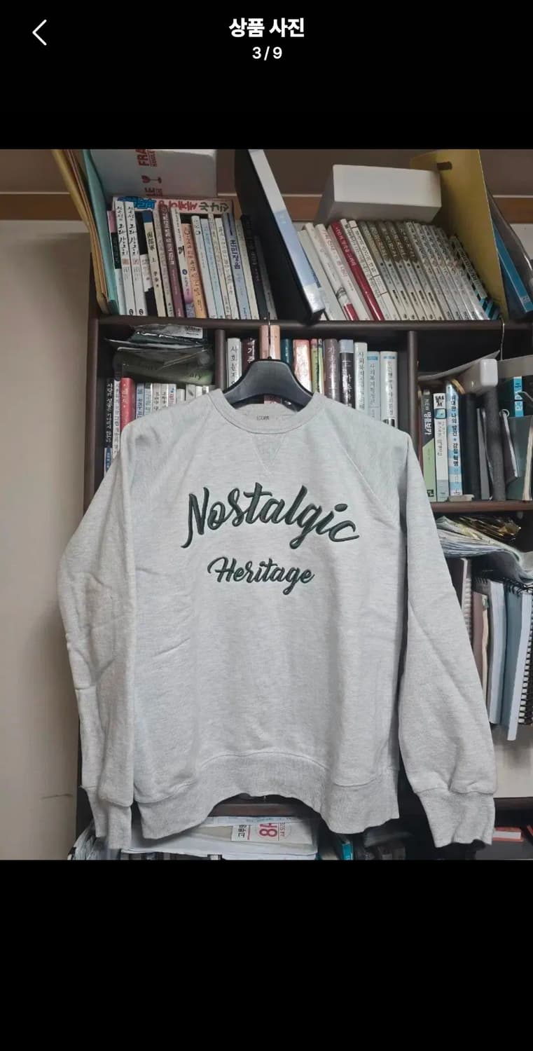 이코르 노스텔직 자수 스웻 맨투맨 100 상품이미지2