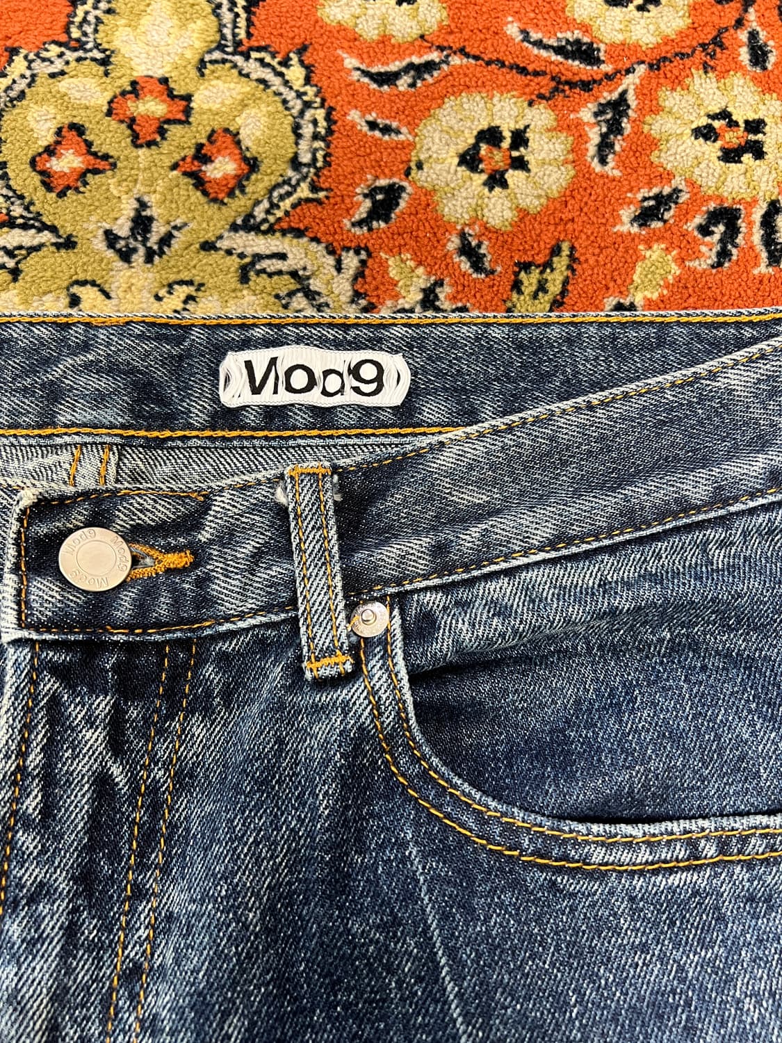 [33] 모드나인 MOD1W 와이드 중청 데님 팬츠 상품이미지3