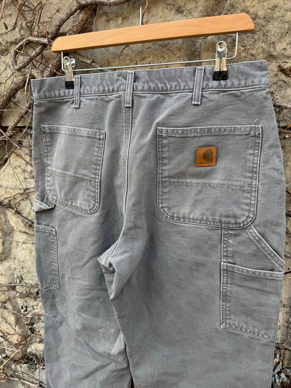 칼하트 빈티지 b111 gvl 하드페이딩 카펜터 싱글니 워크 팬츠 상품이미지5