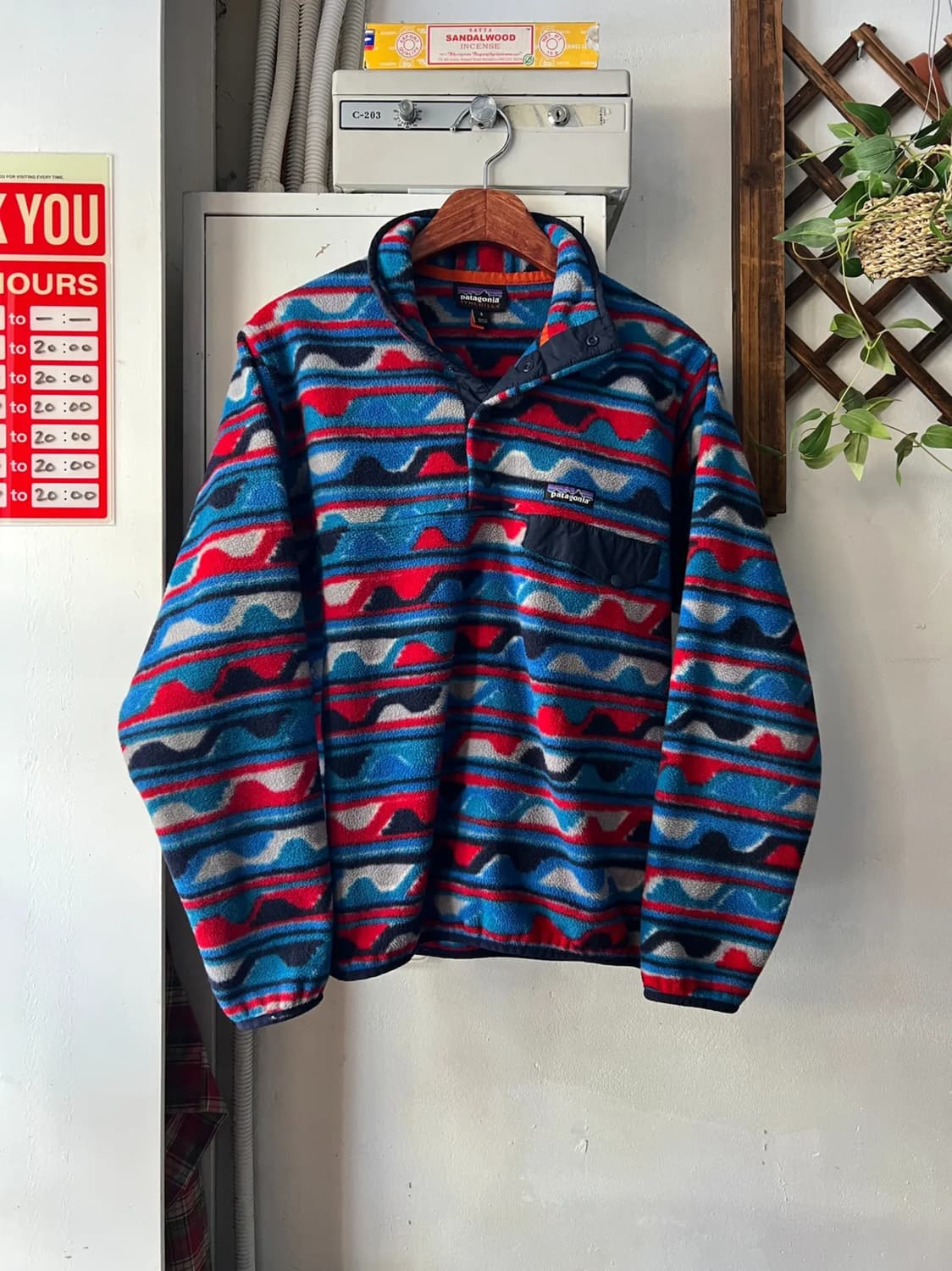 [S]파타고니아 신칠라 멀티컬러 에스닉 패턴 아노락 플리스 상품이미지1