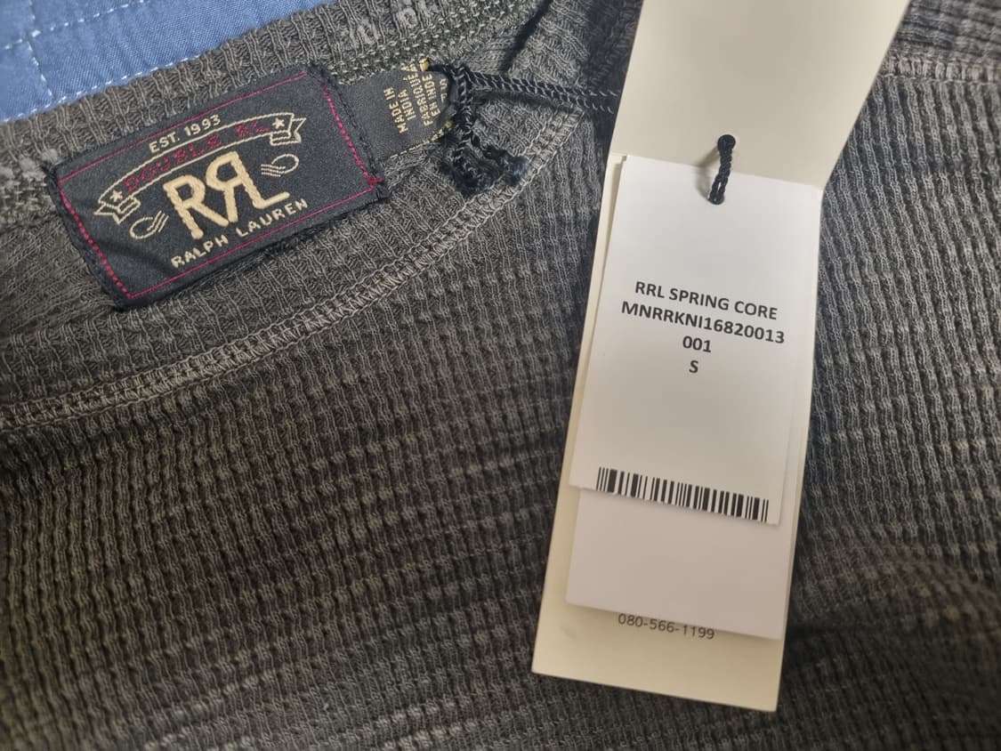 더블알엘(Rrl) 와플 크루넥 긴팔 티셔츠 블랙 상품이미지4