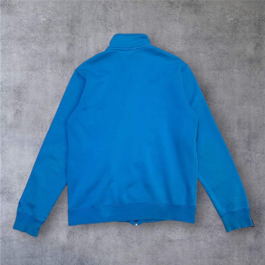 푸마 Puma 연블루 빅로고 자수 약기모 하이넥 집업 S 상품이미지7