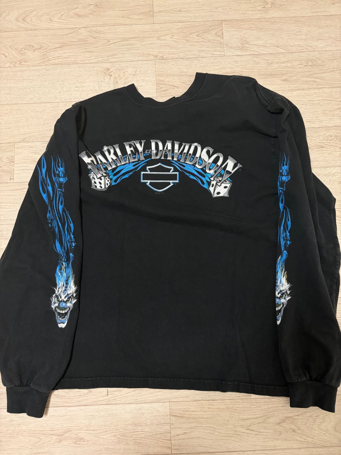 빈티지 할리데이비슨 클로운 플레임 롱슬리브 상품이미지2