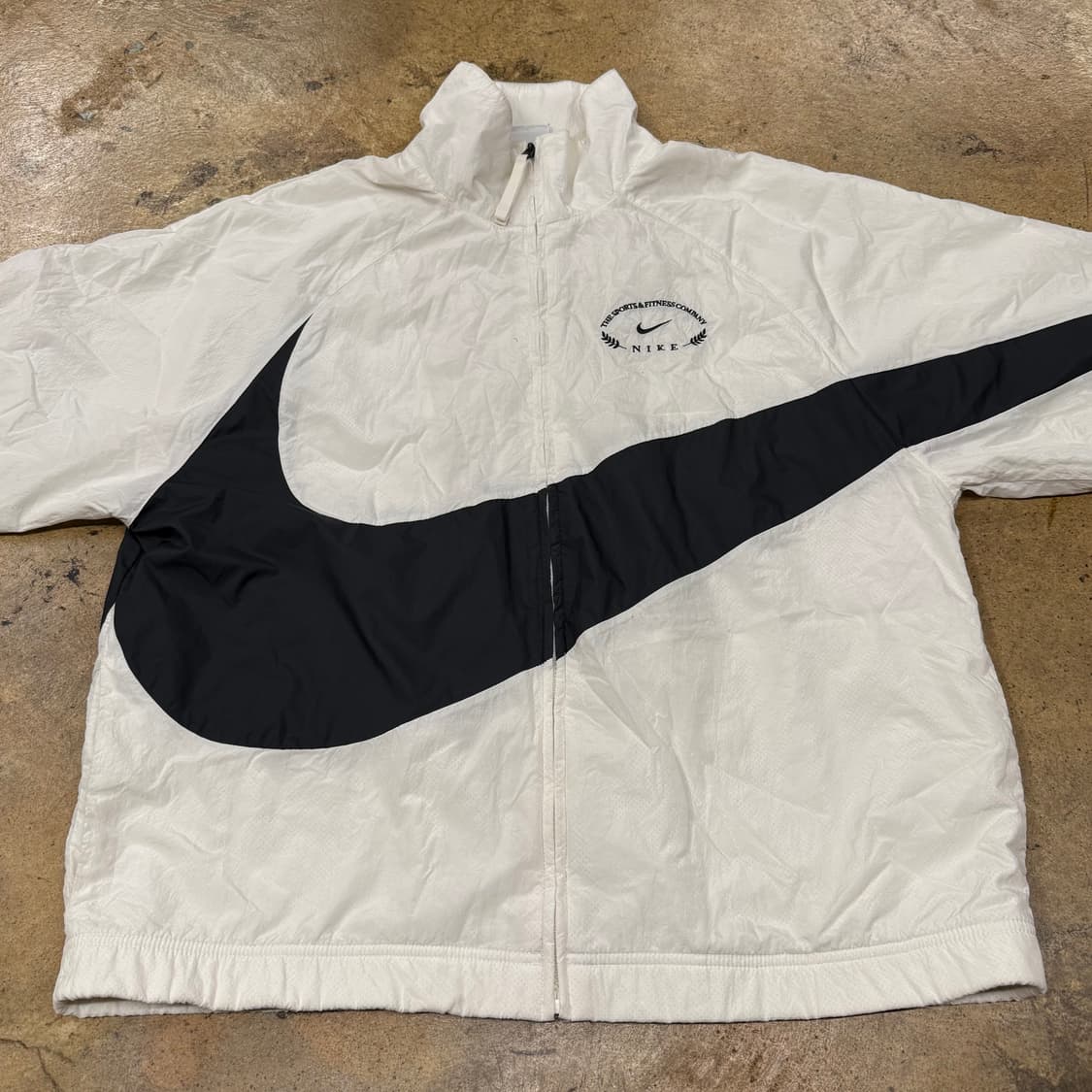 [정품/L] 나이키 빅스우시 바람막이 화이트 블랙 b17 상품이미지3