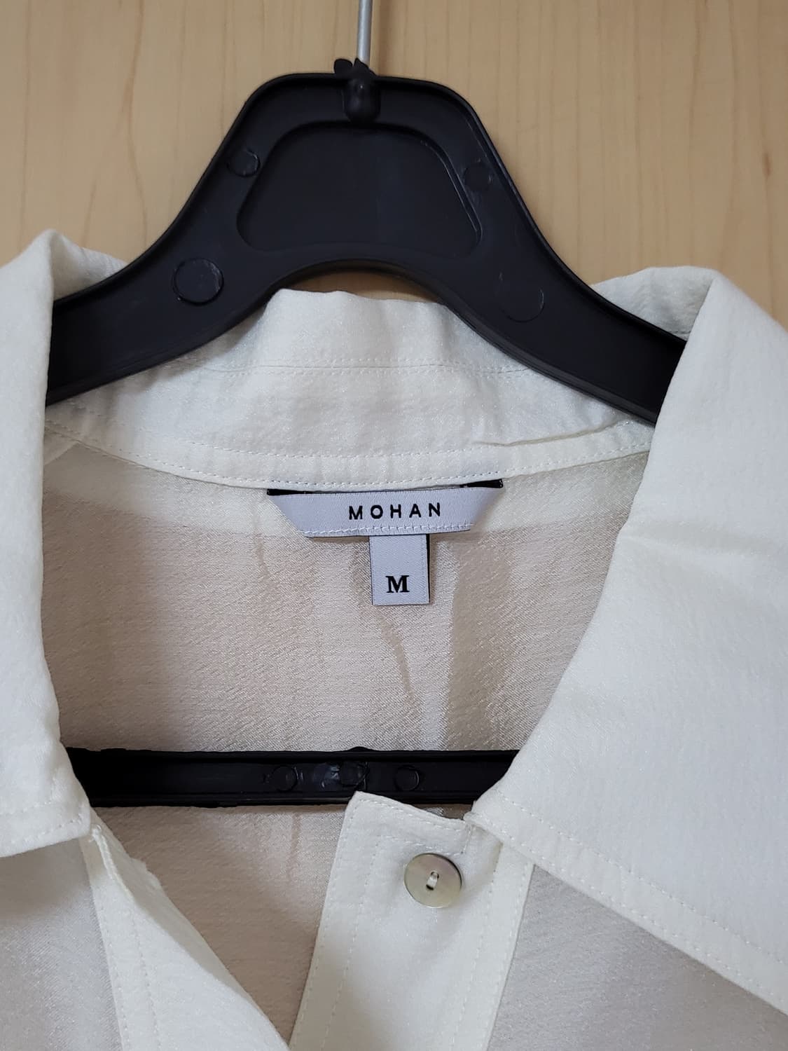 새상품) 모한 mohan 암홀 스티치 루즈핏 셔츠 블라우스 아이보리 M 상품이미지8