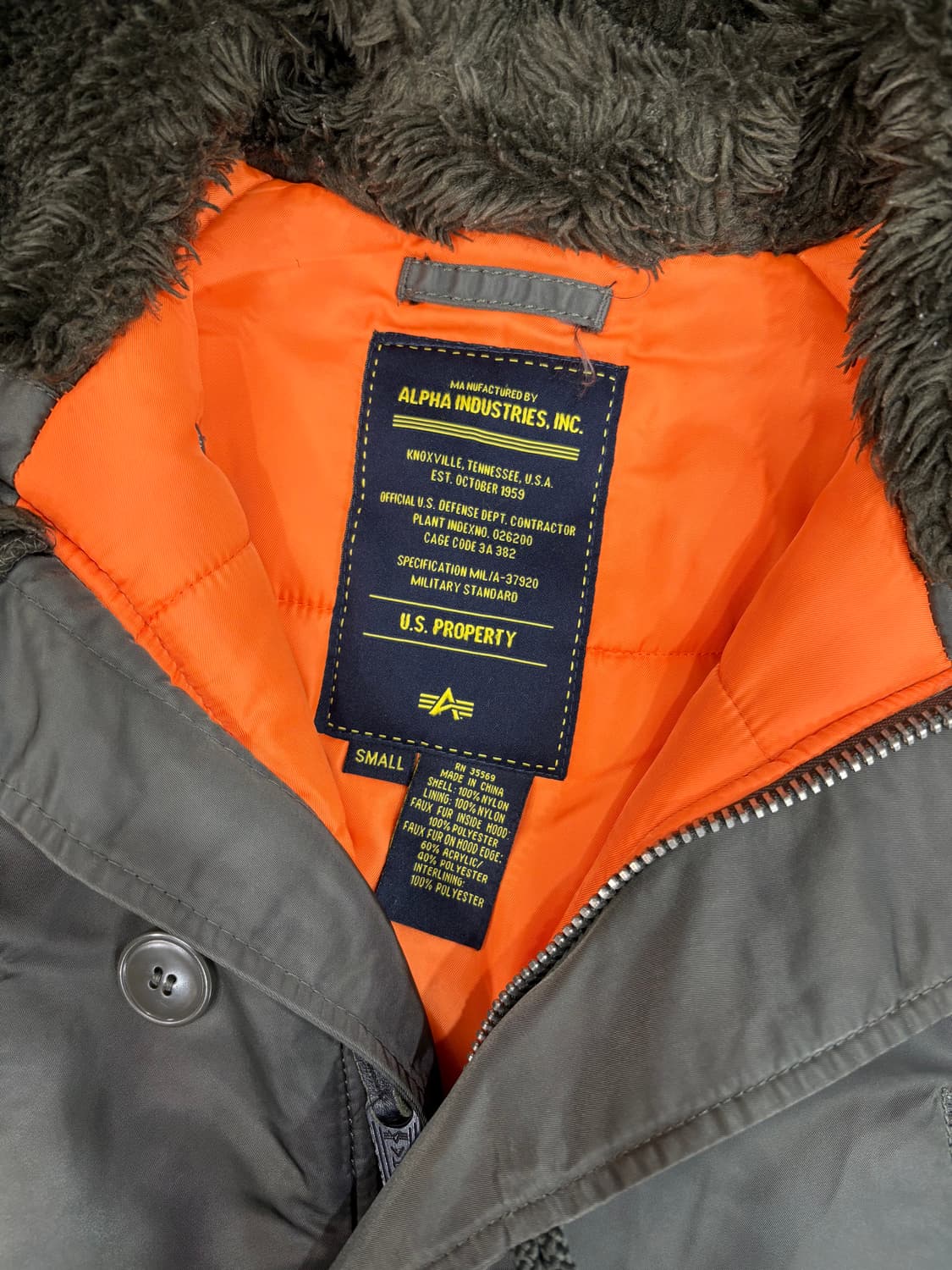 알파인더스트리 N3B 파카 카키 상품이미지3