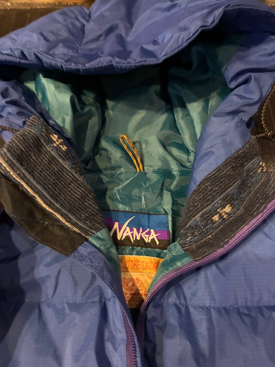 M) 난가 NANGA x 클리프 메이어 핑거홀 립스탑 패딩 딥블루 상품이미지3