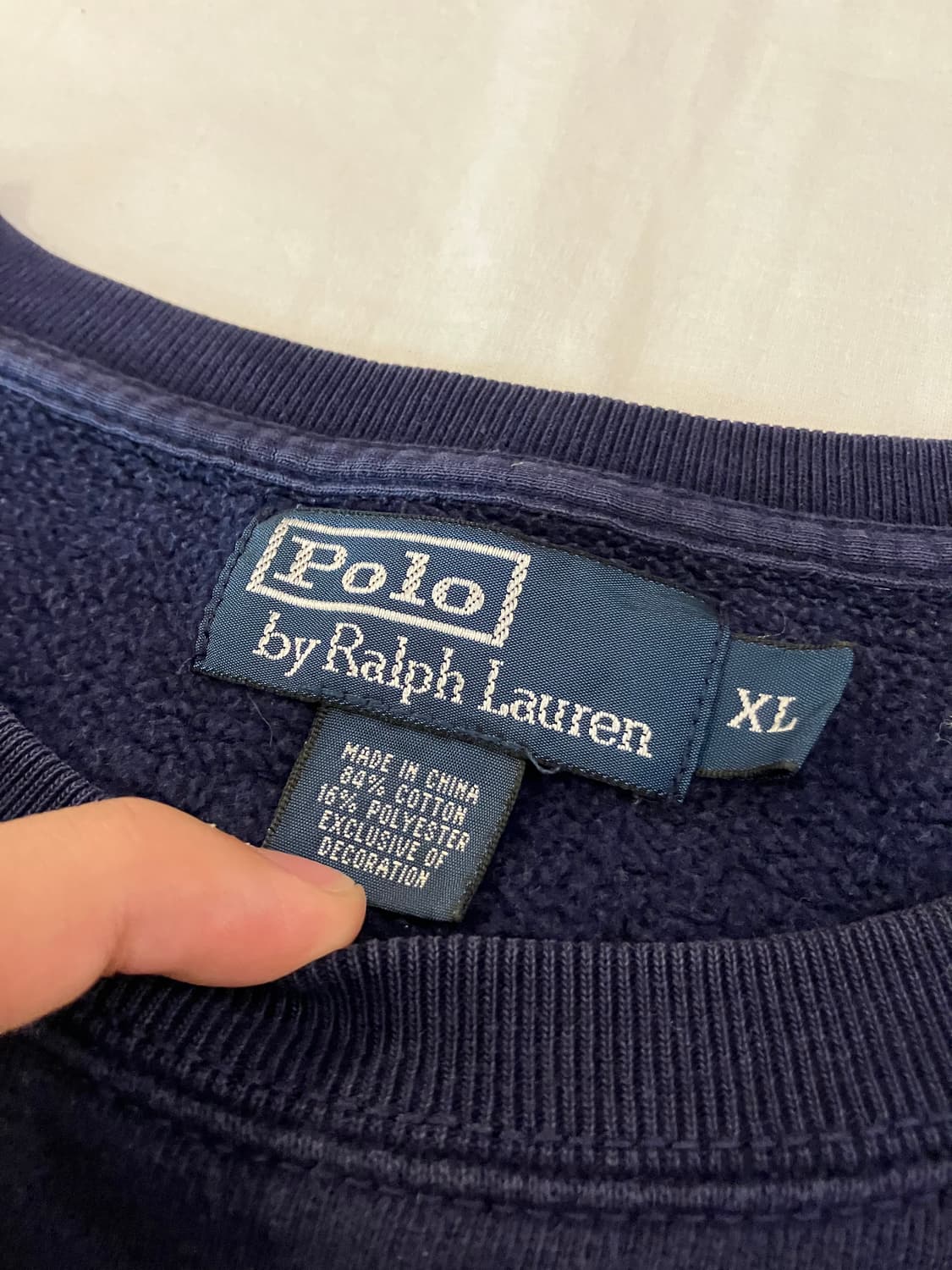 90s 폴로 랄프로렌 맨투맨 스웻셔츠 네이비 상품이미지3