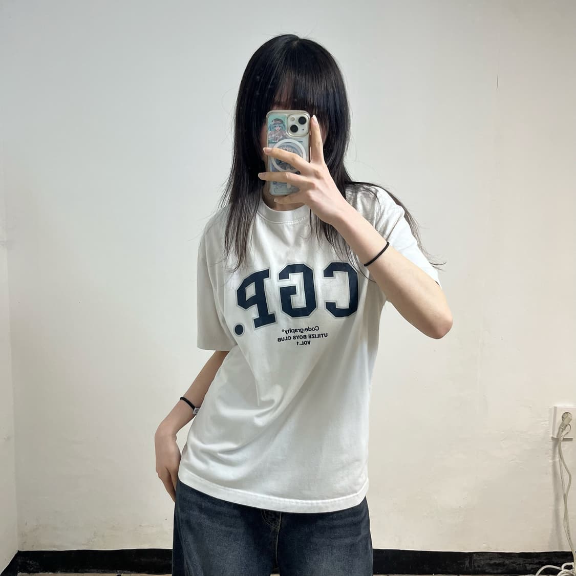Code Graphy white t-shirt 상품이미지1