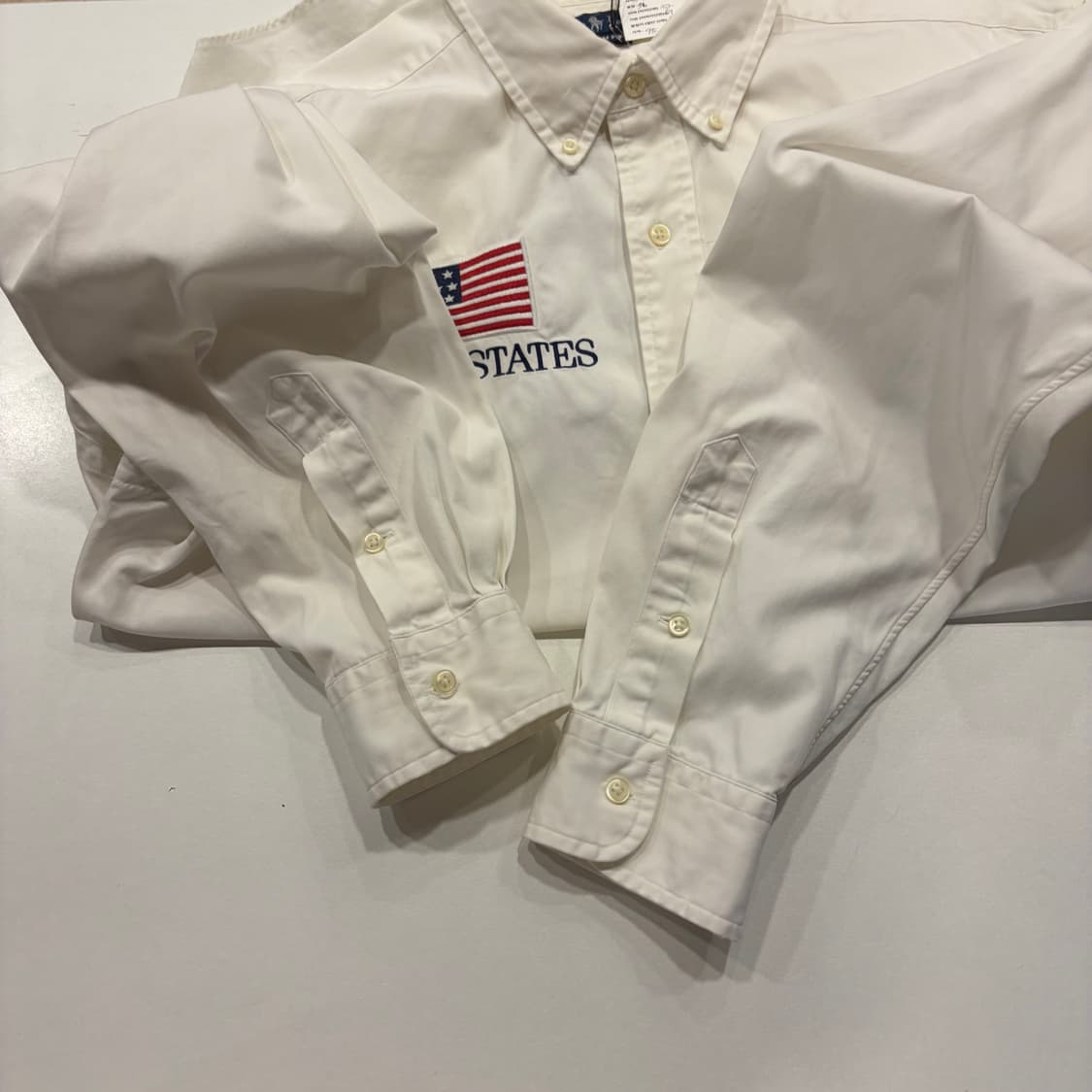 [2XL] 폴로 랄프로렌 US 성조기 셔츠 화이트 C92 상품이미지9