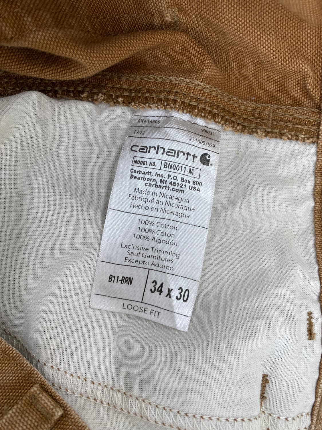 칼하트 카펜더 팬츠 [B11] 상품이미지9