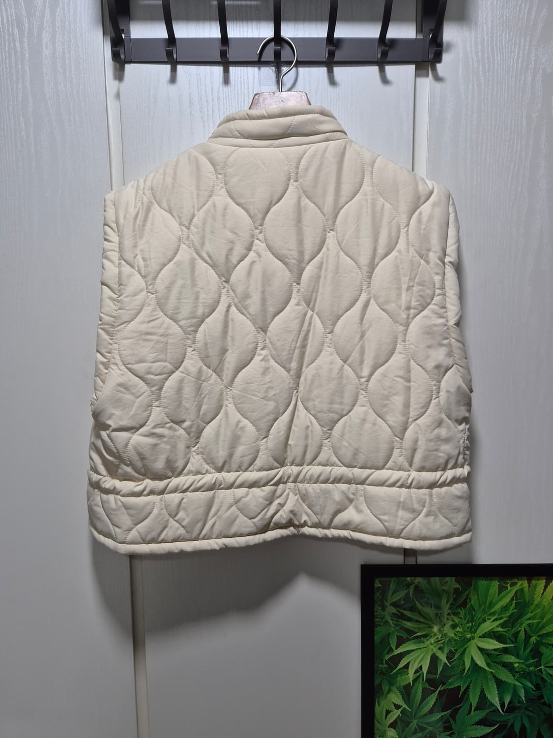 빈티지 아이보리 퀼팅 패딩 조끼 상품이미지10