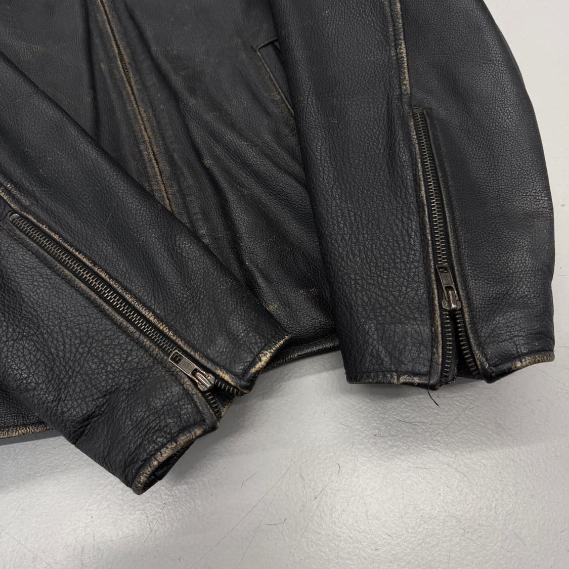 GET USED 90s 리얼레더 소가죽 카우스킨 퍼 가죽자켓 상품이미지6