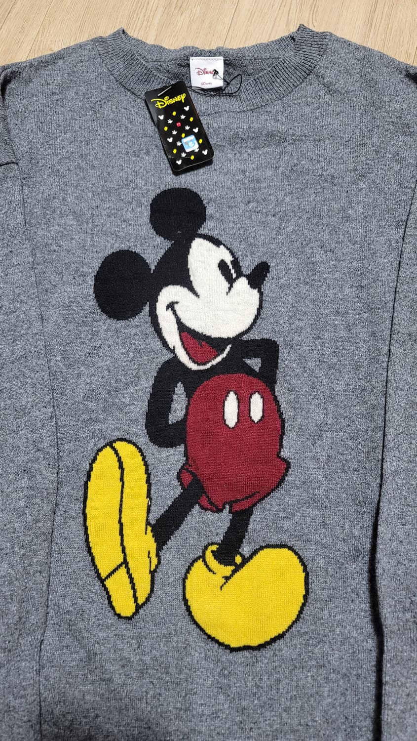 디즈니 미키마우스 캐릭터 롱니트 회색 상품이미지2