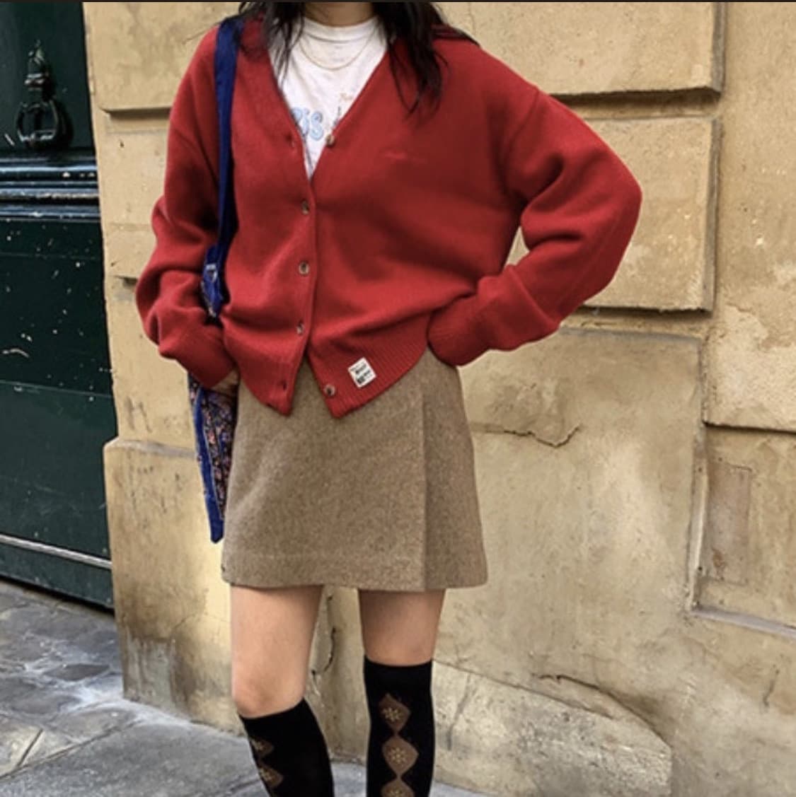 모데스트무드 마르쉐 가디건 레드 상품이미지2