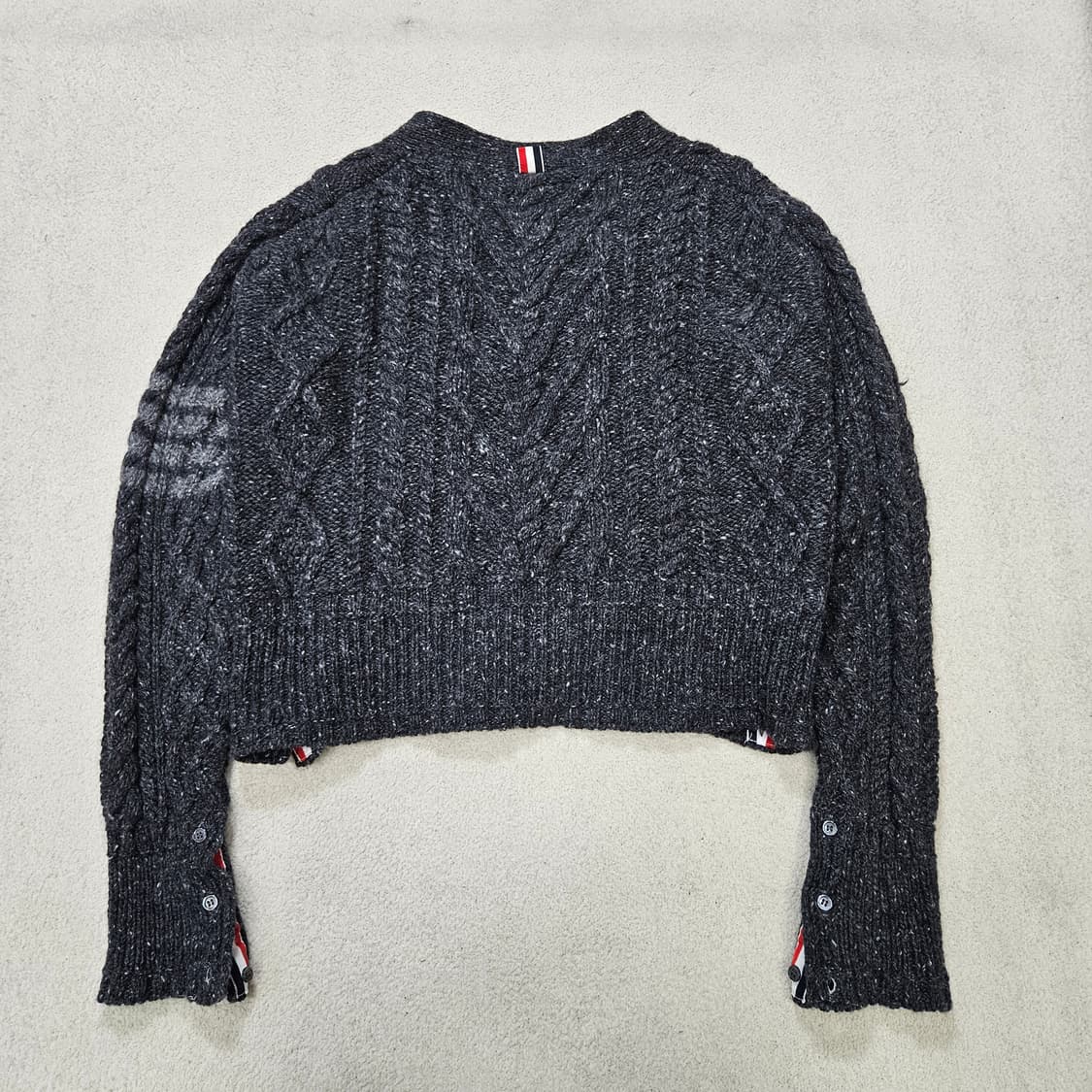 톰브라운 사선 케이블 모헤어 울 가디건 3 상품이미지5