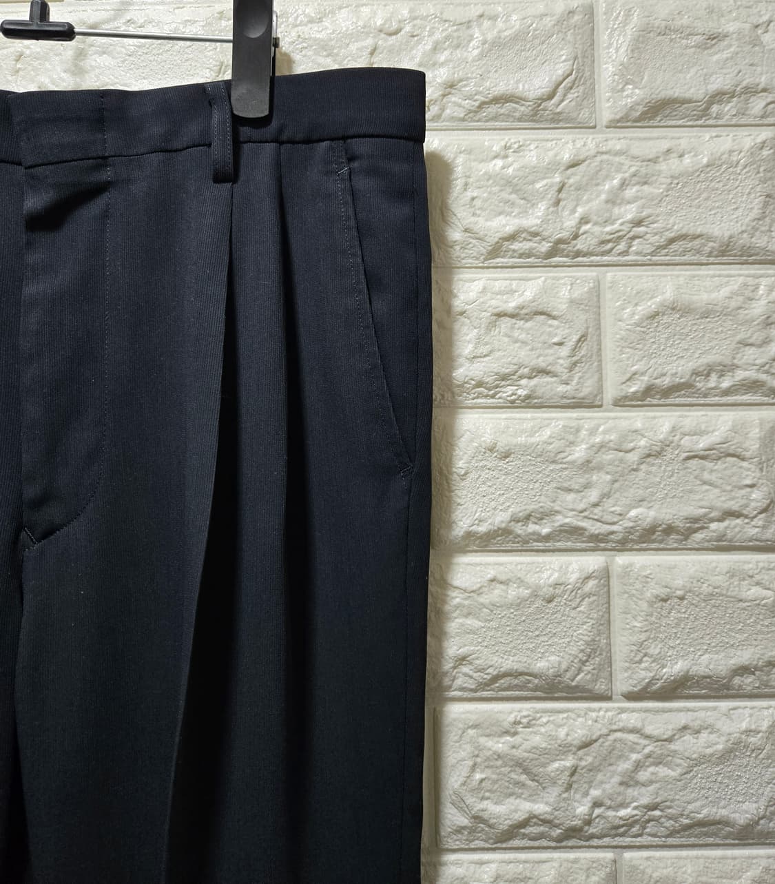 블랙앤화이트 핀턱 골프바지 슬랙스 32 상품이미지2