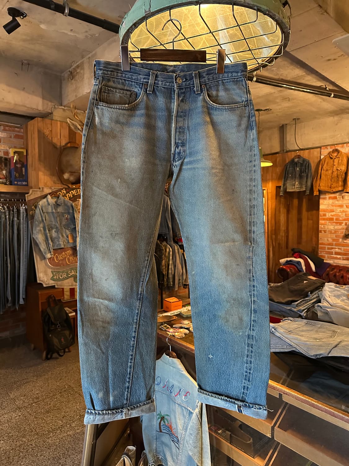 80s USA 빈티지 리바이스 501 셀비지 데님 팬츠 66후기 상품이미지2