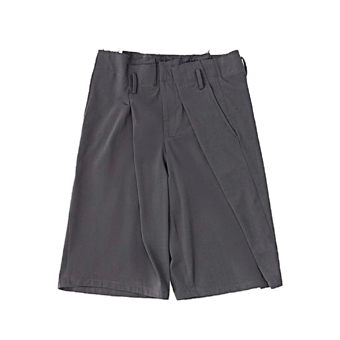 (1회착 택포가격) 헤리 턱 트위스트 트라우져 버뮤다 쇼츠 그레이 L 상품이미지1