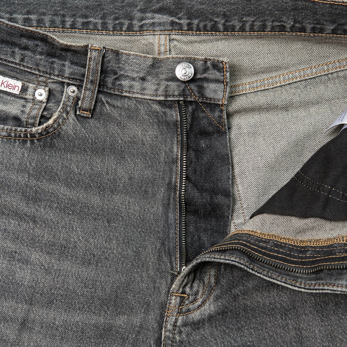 [33] 캘빈클라인 배기핏 루즈스트레이트 블랙 스모크 데님팬츠 그레이  상품이미지3